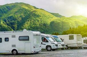 rv parkera camping foto