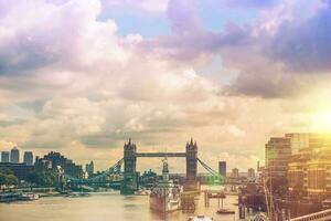 London flod thames panorama foto