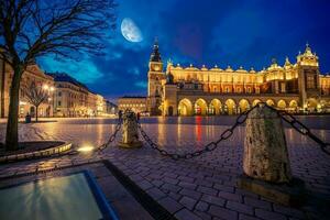 krakow huvud marknadsföra plats foto