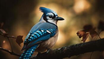 perching stare, fokuserade näbb, natur skönhet genererad förbi ai foto