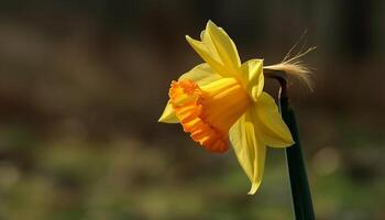 vibrerande vild blomma äng, surrande med insekt pollinering genererad förbi ai foto