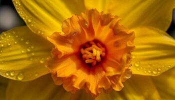 vibrerande gerbera daisy i våt äng skönhet genererad förbi ai foto