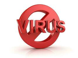 Nej virus symbol foto