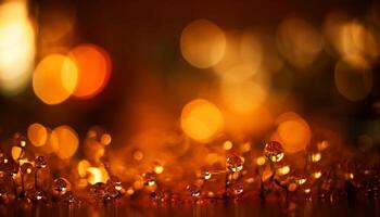lysande ljus och festlig lampor belysa vinter- natt genererad förbi ai foto