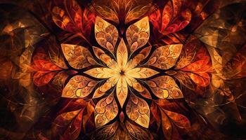 ljus abstrakt blommig mönster symbolisera natur fantasi genererad förbi ai foto