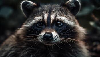 fluffig ung hund stirrande utomhus, skönhet i natur genererad förbi ai foto