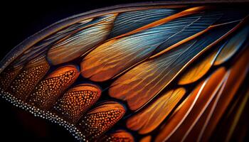 vibrerande färger på de fjäril elegant vingar genererad förbi ai foto
