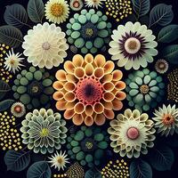 blomma mönster, blomma textur ai genererad foto