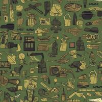 militär mönster, armén textur, sömlös grön armén mönster, generativ ai foto