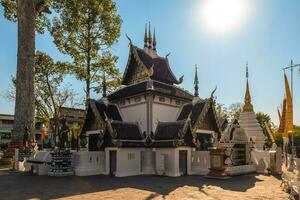 stad pelare, inthakhin eller lak mueang, av chiang maj, thailand foto