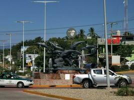 puerto escondido oaxaca mexico 2023 typisk skön färgrik turist gata trottoar stad puerto escondido Mexiko. foto