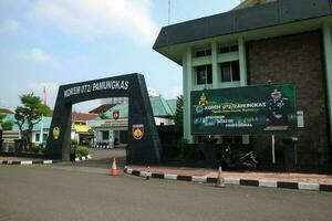 yogyakarta, indonesien - Mars 20, 2023 - komando resor militer eller korem 072 pamungkas på reksobayan gata, yogyakarta foto