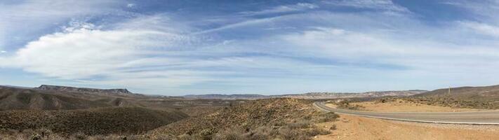 panorama av de baja kalifornien öken- - mexico foto