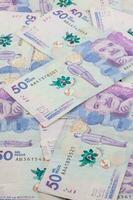 femtio tusen colombianska pesos räkningar utfärdad på 2016. finansiera begrepp. ekonomi begrepp. foto