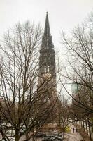 resterna av de helgon nicholas kyrka som var nästan helt och hållet förstörd under de bombning av hamburg i värld krig ii foto