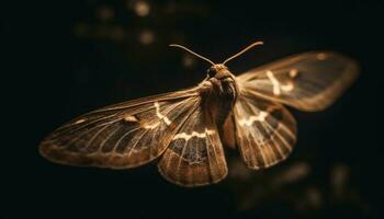 fjäril vinge mönster ställer ut vibrerande färger i natur genererad förbi ai foto