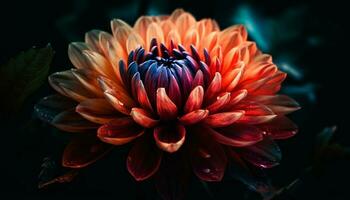 vibrerande kronblad av lotus vatten lilja blomma genererad förbi ai foto