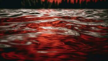 vibrerande Vinka mönster speglar skönhet i natur under vattnet generativ ai foto