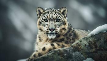 majestätisk tiger stirrande skönhet i natur fara genererad förbi ai foto