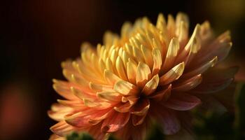 vibrerande dahlia blomma i formell trädgård, en gåva av skönhet genererad förbi ai foto