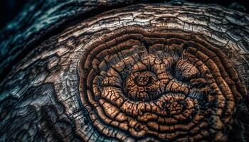 grov, texturerad cirkel antik träd trunk bakgrund genererad förbi ai foto