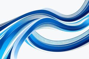 elegant blå Vinka linje för modern design. ai genererad. foto