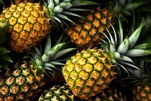 en bakgrund Foto av ananas, generativ ai