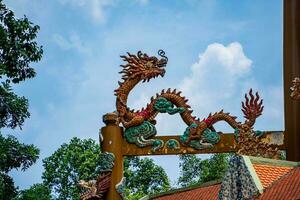 morgon- på ben duoc tempel, cu chi, ho chi minh stad, vietnam. foto