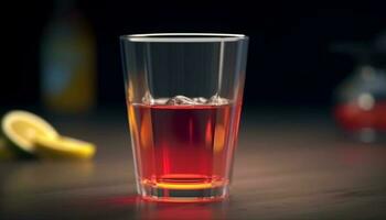 färsk cocktail i en dricka glas genererad förbi ai foto