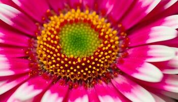 vibrerande gerbera tusensköna, en enda blomma i natur skönhet genererad förbi ai foto