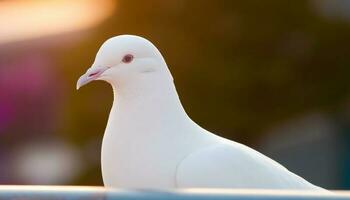 lugn scen av fågel tittar på, skönhet i natur, och andlighet genererad förbi ai foto