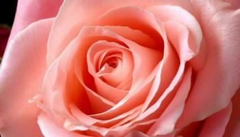 färsk rosa blomma symboliserar kärlek och skönhet i natur genererad förbi ai foto