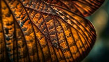 vibrerande höst blad mönster på lönn träd genererad förbi ai foto