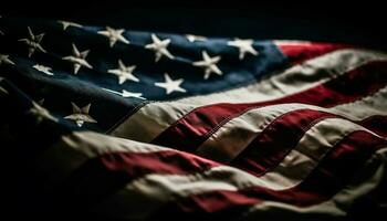 patriotisk stjärna mönster symboliserar amerikan stolthet och enhet genererad förbi ai foto