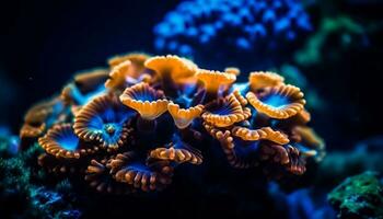 färgrik hav liv trivs i under vattnet rev genererad förbi ai foto