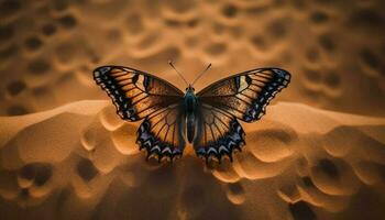mång färgad fjäril vinge, ömtålig skönhet i natur genererad förbi ai foto