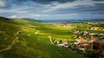 landskap av Alsace område i Frankrike foto