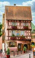 landskap av Alsace område colmar i Frankrike foto