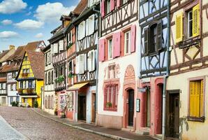 landskap av Alsace område colmar i Frankrike foto