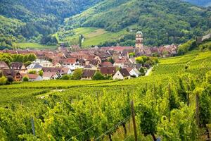 landskap av Alsace område i Frankrike foto