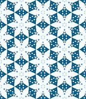 vit blå stjärna blomma mönster på blå bakgrund foto