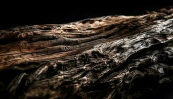 antik träd trunk visar grov organisk textur genererad förbi ai foto