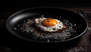 friska lunch av grillad organisk fläsk skiva genererad förbi ai foto