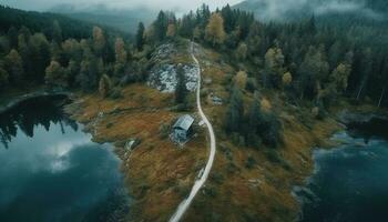 extrem äventyr bil hastigheter upp berg kurva genererad förbi ai foto