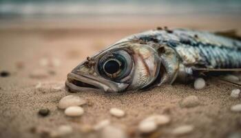 färsk skaldjur fånga kokta i tropisk värme genererad förbi ai foto