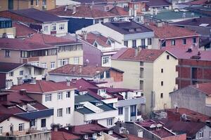 arial se av istanbul asiatisk sida urban byggnad block foto