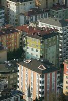 hög vinkel se av istanbul stad byggnader foto