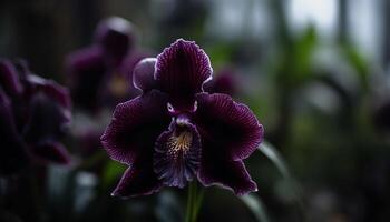 orkide elegans i natur botanisk trädgård genererad förbi ai foto