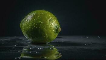 saftig citrus- frukter, mogen och färsk, skivad för friska äter genererad förbi ai foto