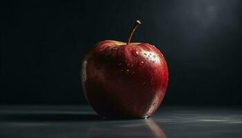 saftig äpple speglar natur friskhet i en vibrerande fortfarande liv genererad förbi ai foto